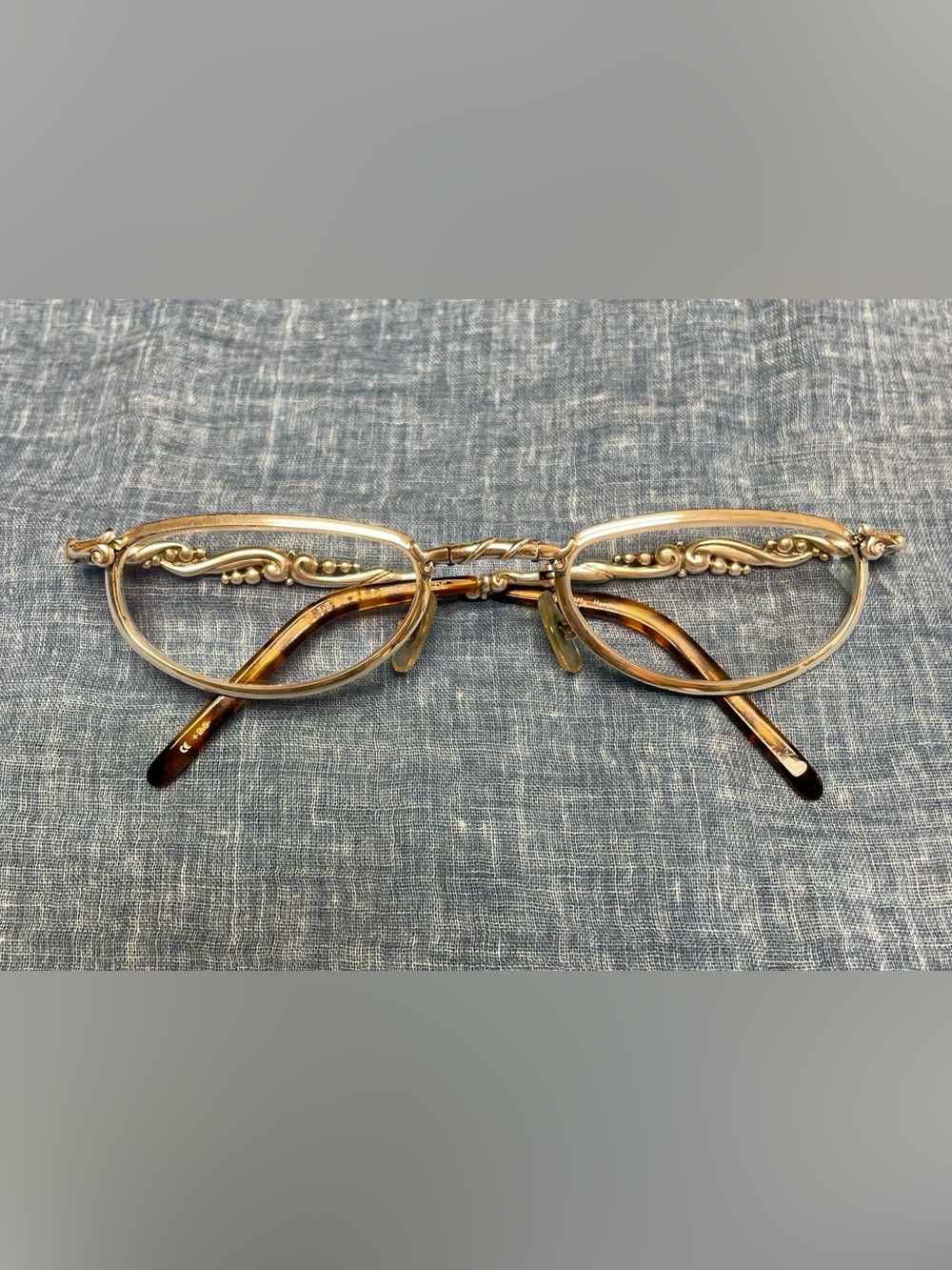 Brighton Wilde Silver Tortise Frame Folding Reading Glasses